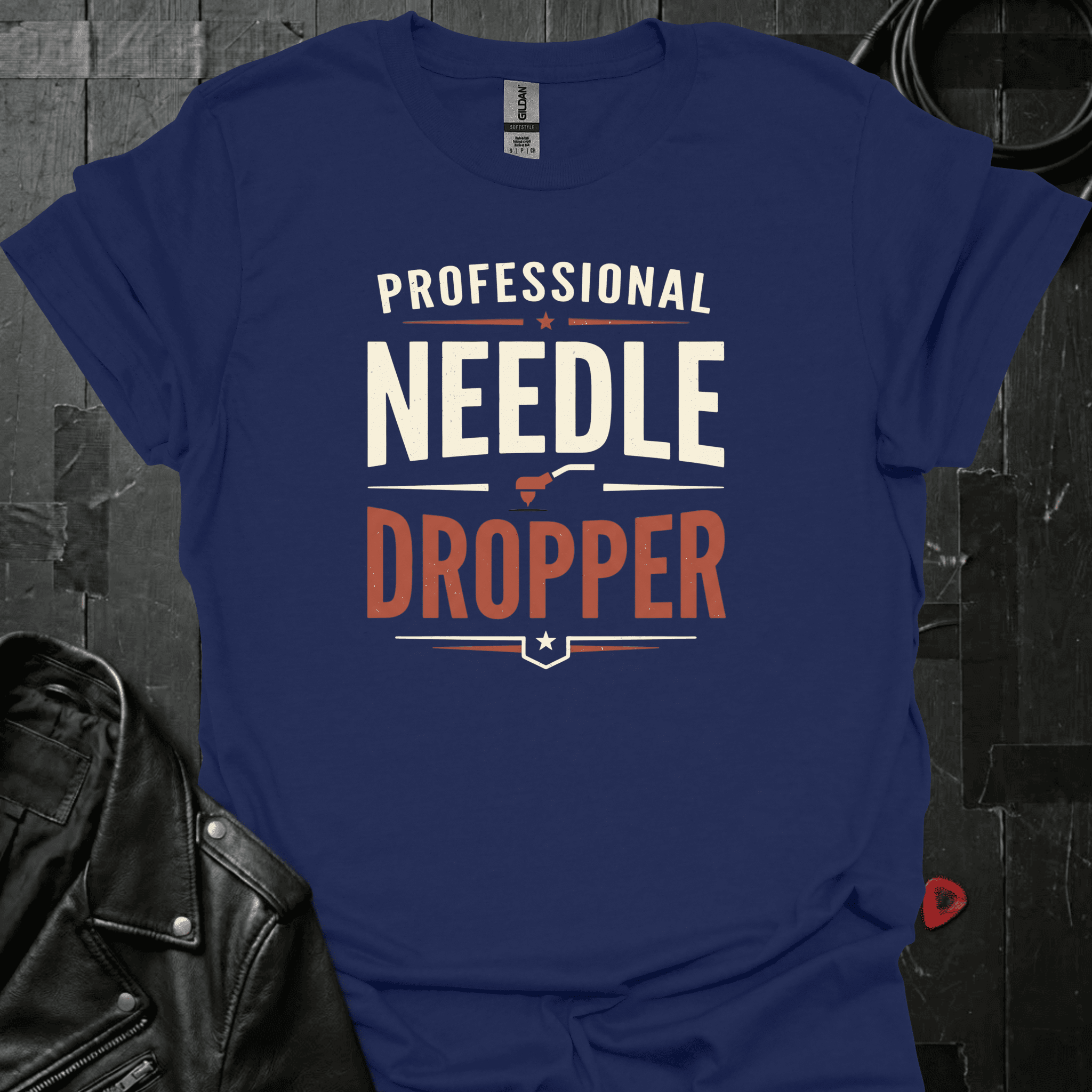 Professional Needle Dropper T-Shirt - Navy - T-Shirt