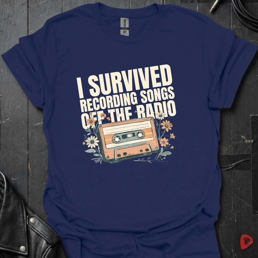 I Survived Recording Songs T-Shirt - Navy - T-Shirt