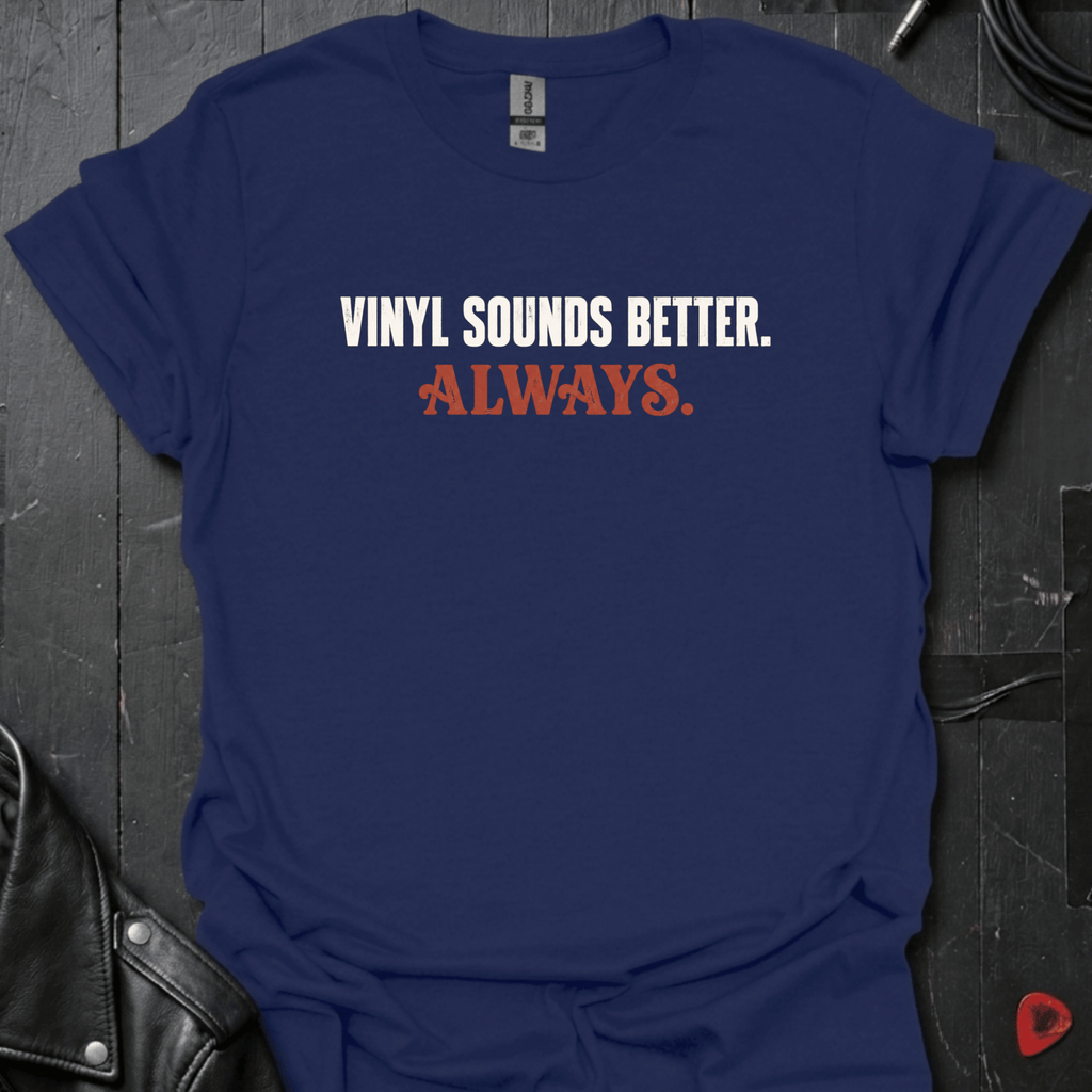 Vinyl Sounds Better T-Shirt - Navy - T-Shirt