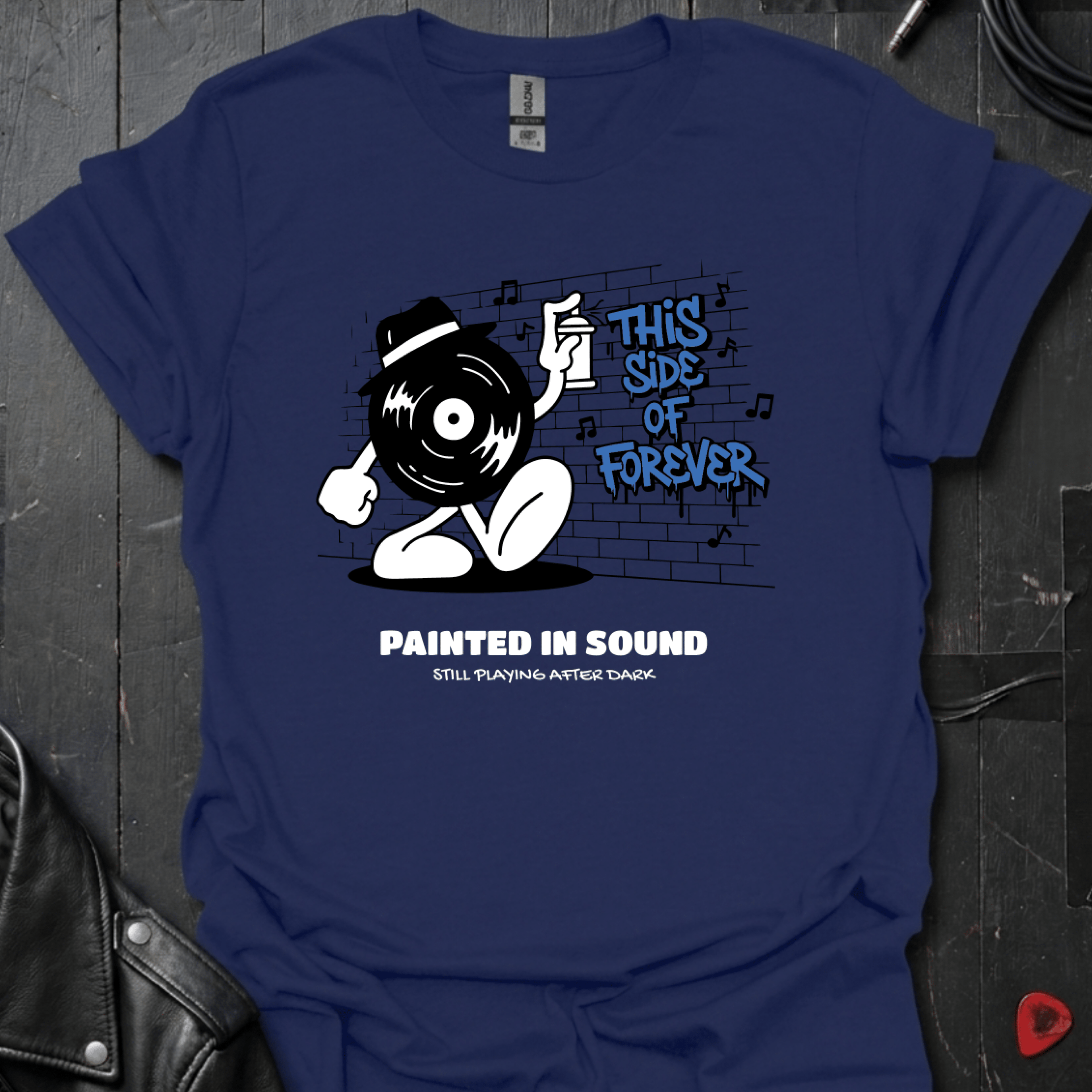 Painted In Sound T-Shirt - Navy - T-Shirt