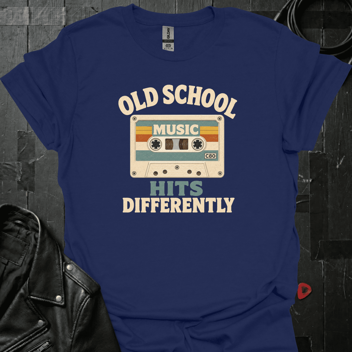 Old School Music T-Shirt - Navy