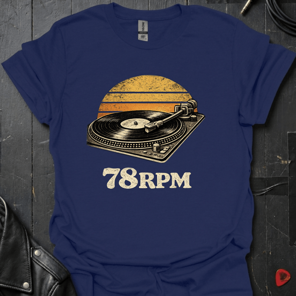 78RPM T-Shirt for vinyl lovers made of soft 100% cotton, unisex fit, lightweight and breathable