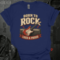 Born To Rock - Navy - T-Shirt