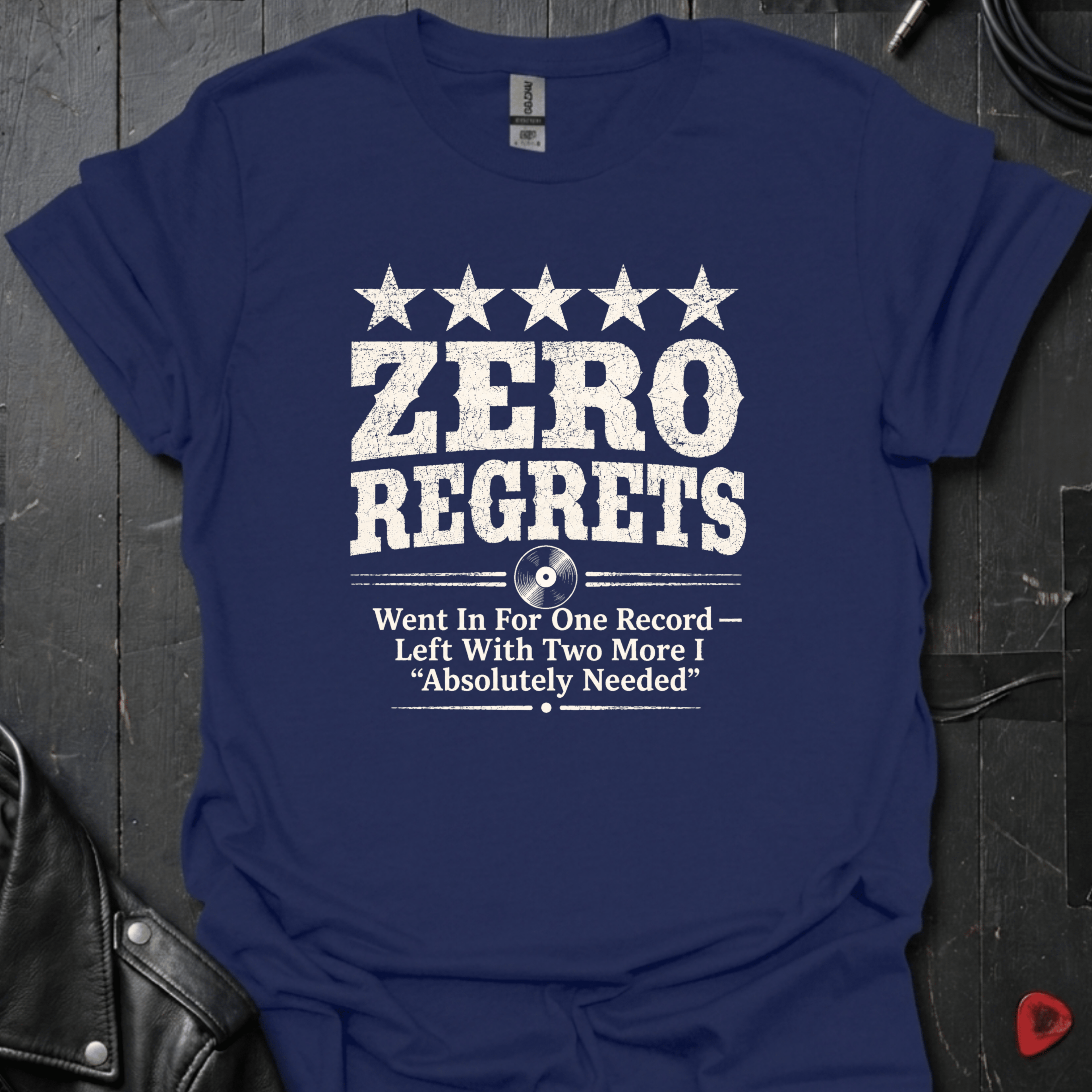 Zero Regrets Review T-Shirt - Navy - T-Shirt