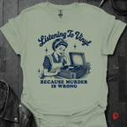 Listening To Vinyl T-Shirt - Sage - T-Shirt