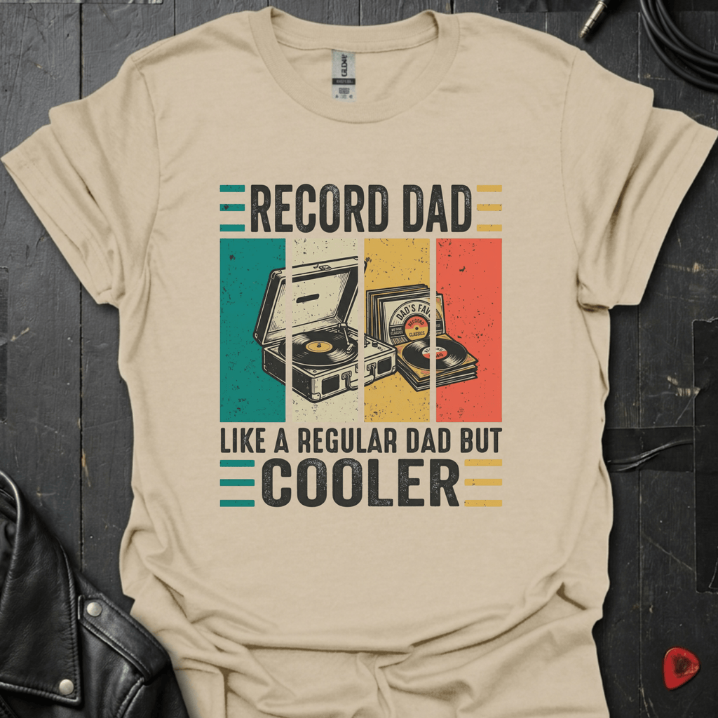 Record Dad But Cooler T-Shirt - Sand - T-Shirt