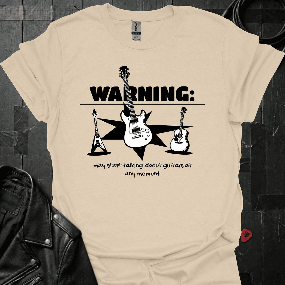 Talking About Guitars T-Shirt - Sand - T-Shirt