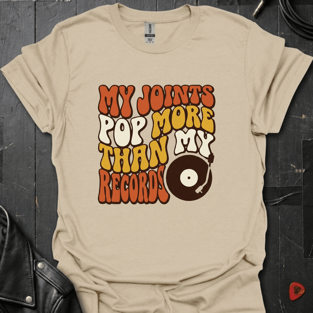 Aging Vinyl Lover T-Shirt - Sand - T-Shirt