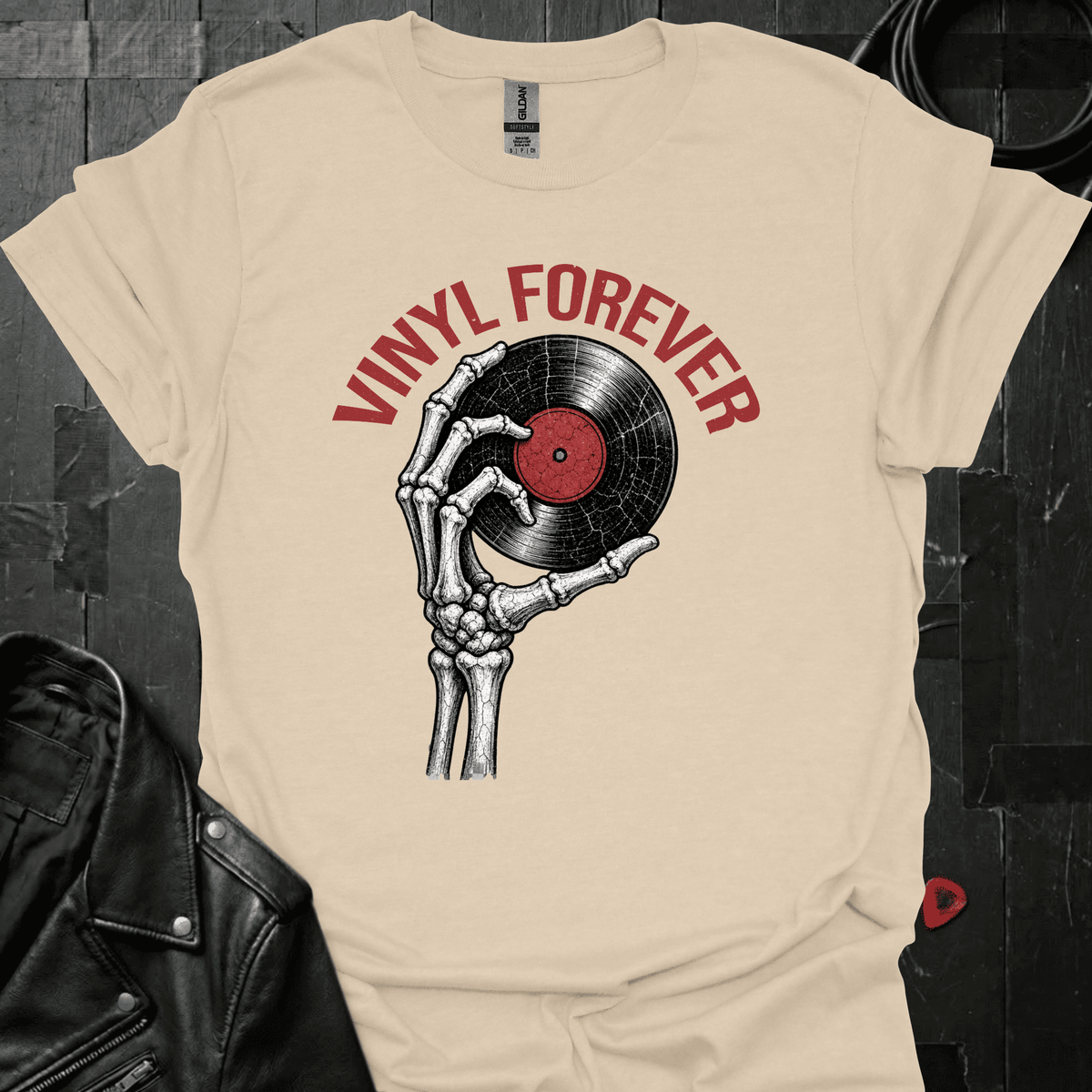 Vinyl Forever T-Shirt - Sand - T-Shirt