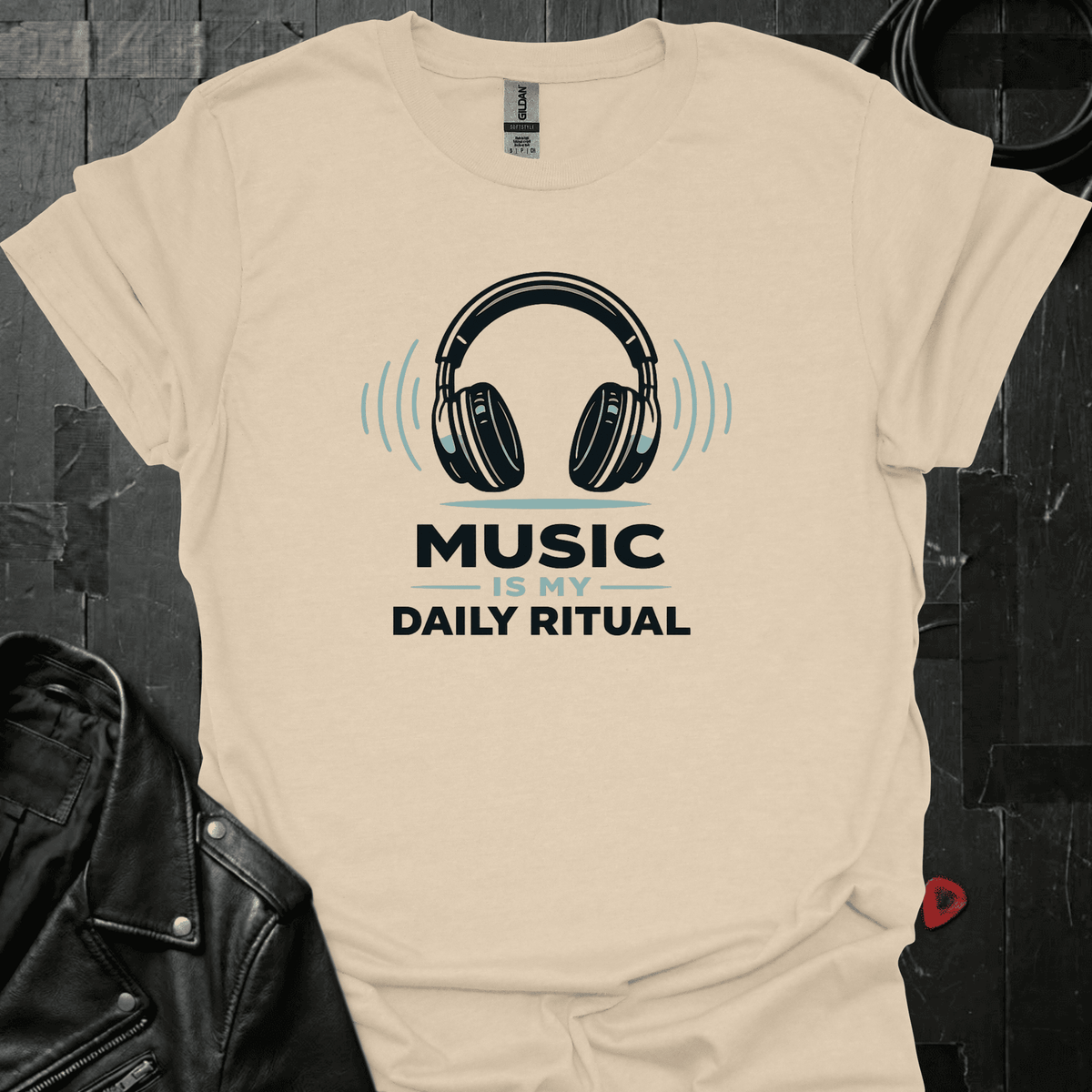 Music Is My Daily Ritual T-Shirt - Sand - T-Shirt