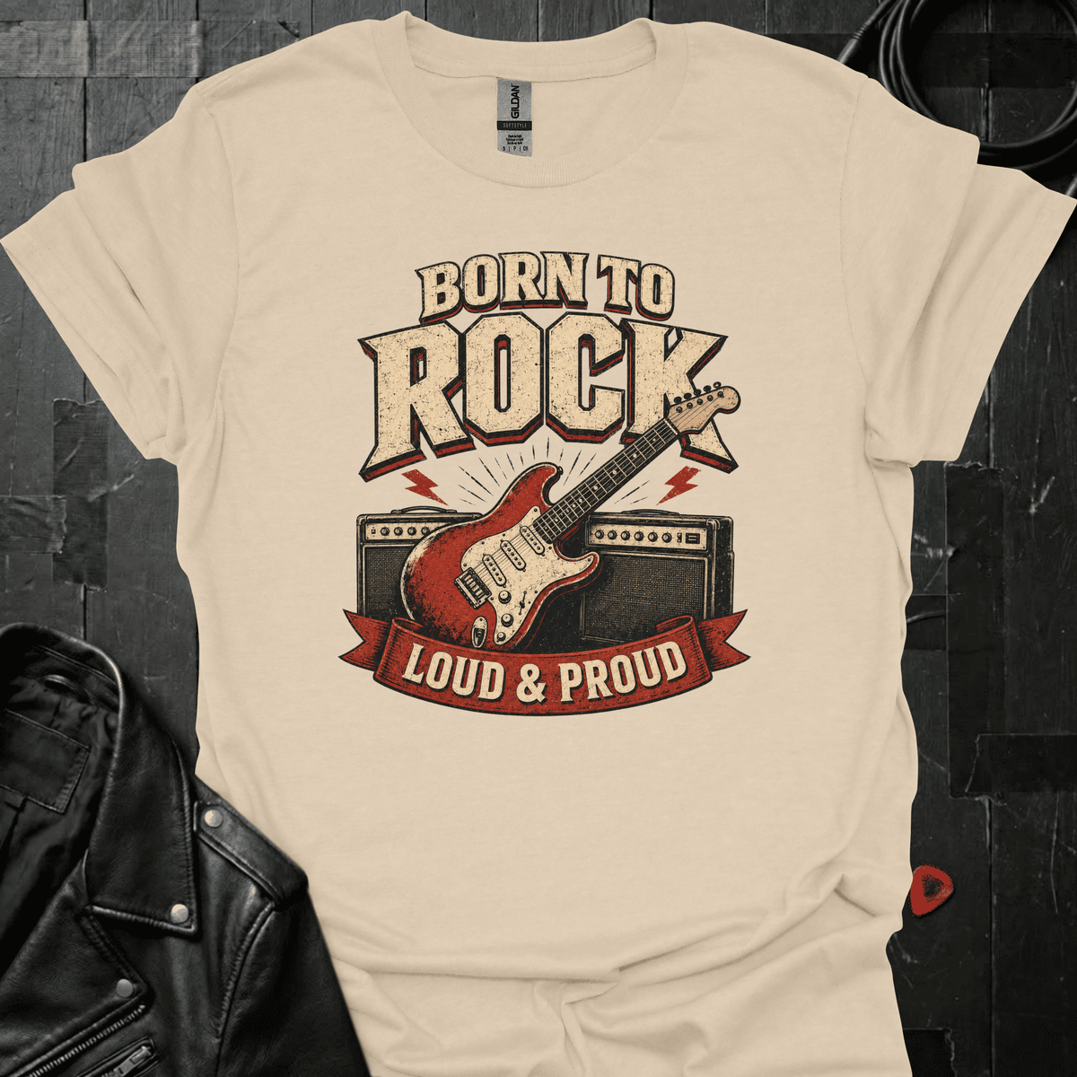 Born To Rock - Sand - T-Shirt