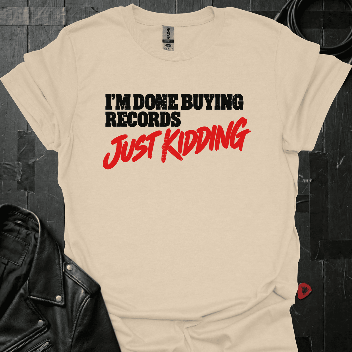 Done Buying Records T-Shirt - Sand - T-Shirt