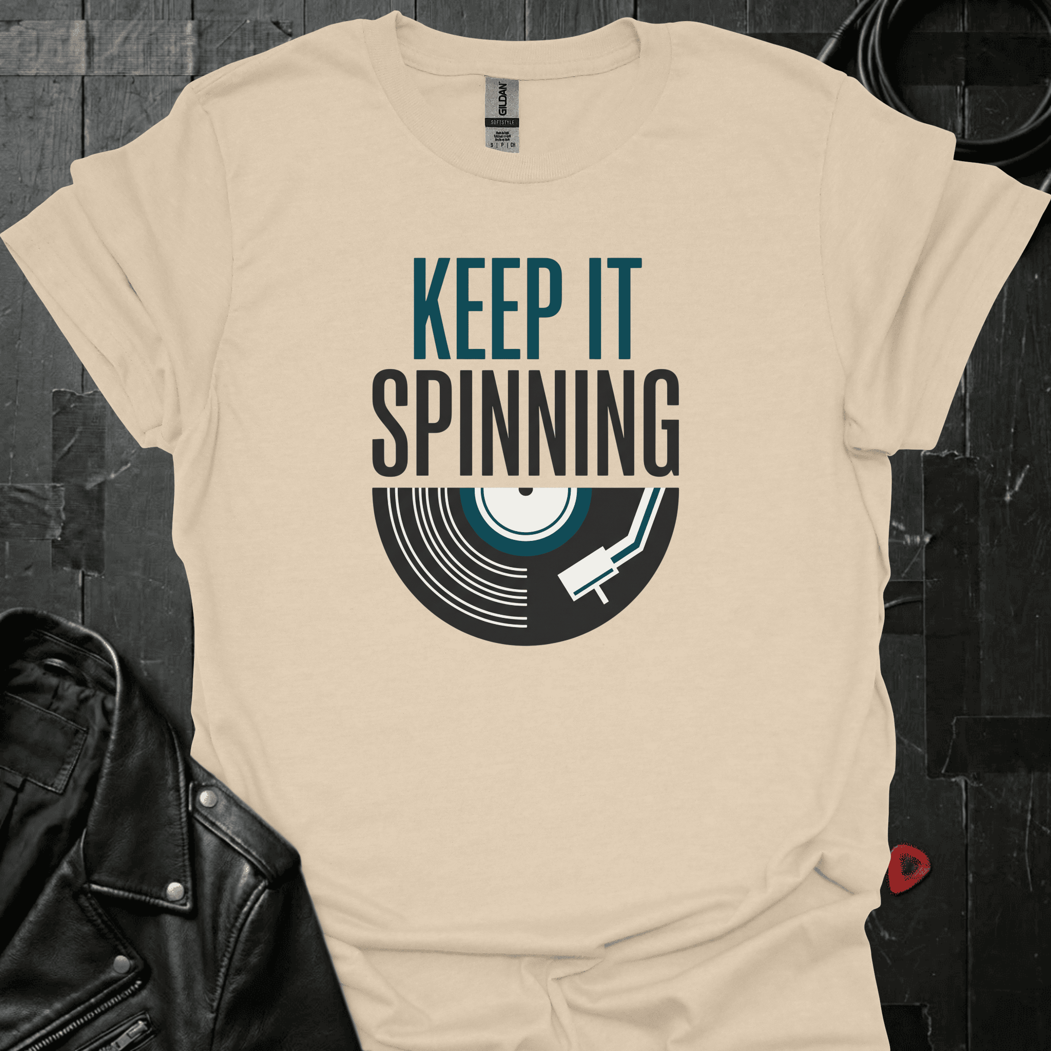 Keep It Spinning T-Shirt - Sand - T-Shirt