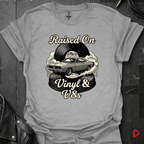 Vinyl And V8s T-Shirt | Classic Car And Vinyl Music Tee - Sport Grey - T-Shirt