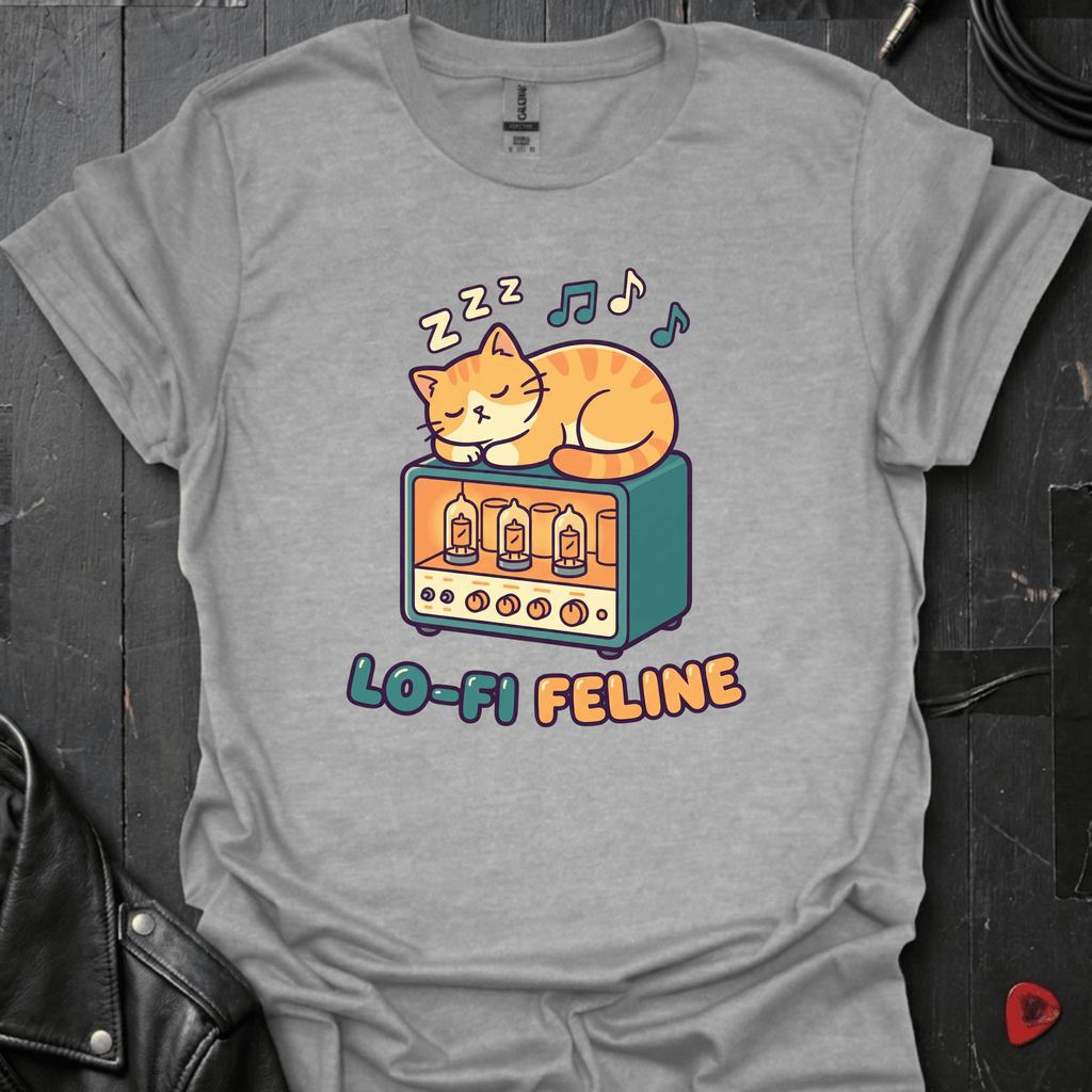 Lo - Fi Feline T-Shirt - Sport Grey - T-Shirt