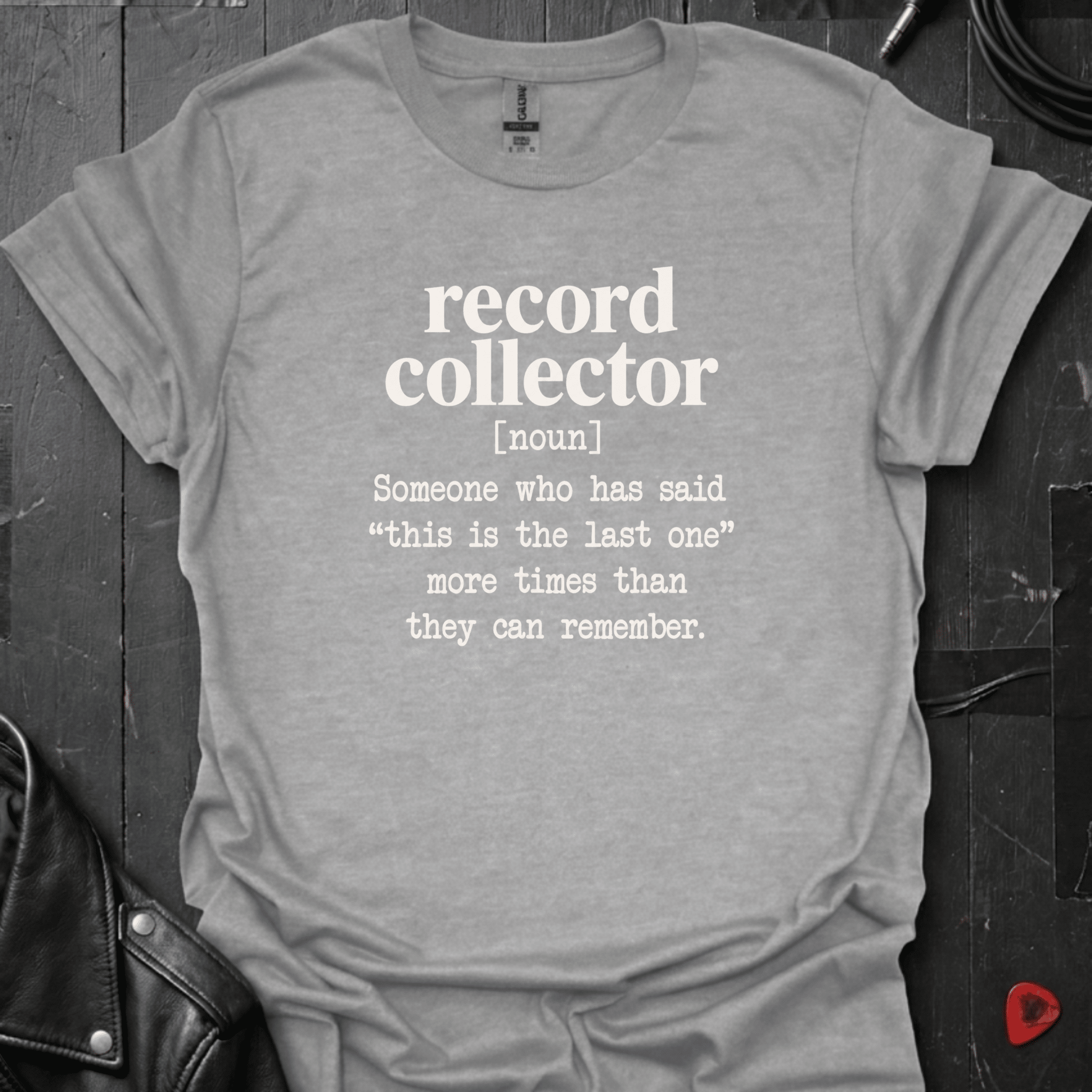 Record Collector Definition T-Shirt | Funny Vinyl Lover - Sport Grey - T-Shirt