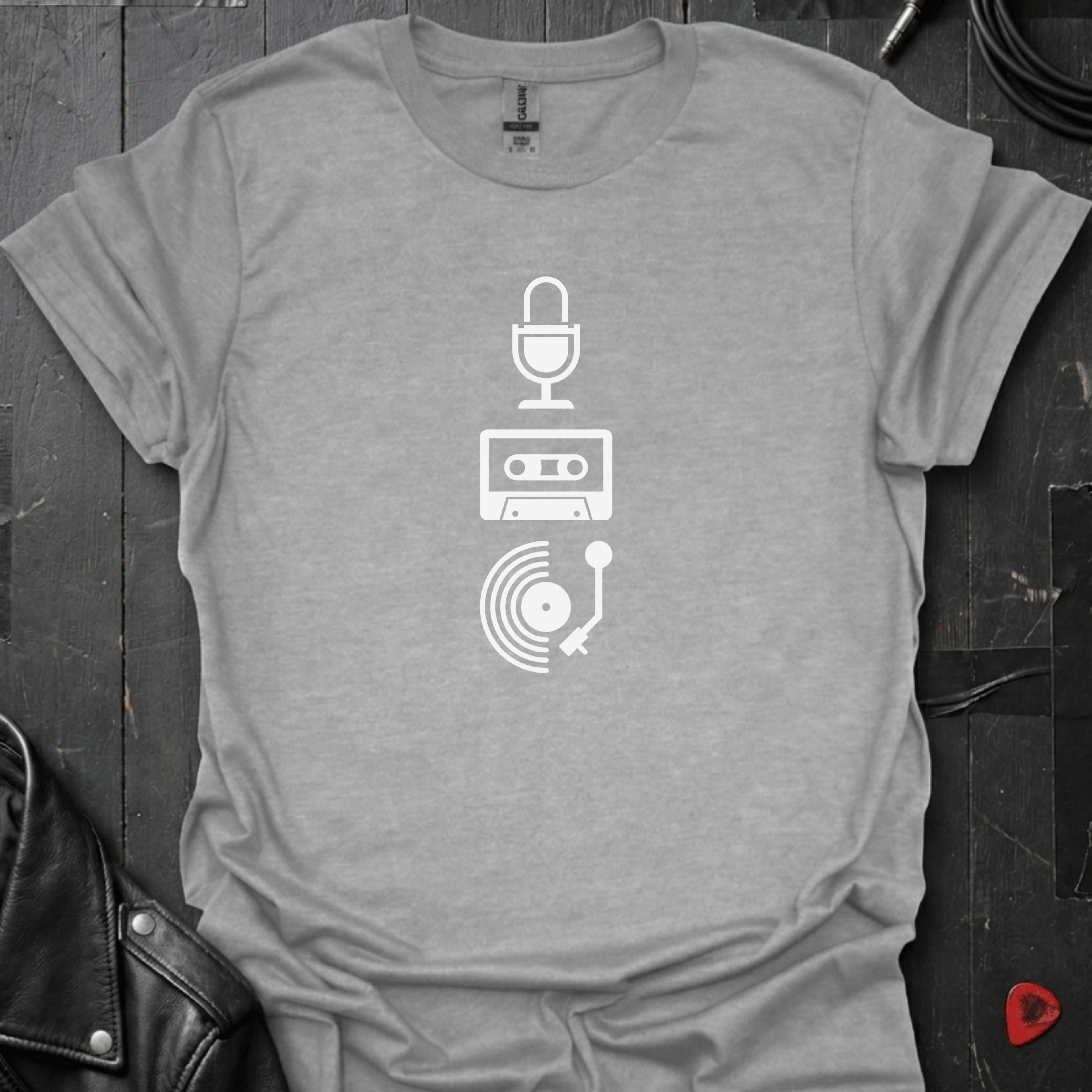 Recorded History T-Shirt | Retro Music Lover Tee - Sport Grey - T-Shirt