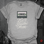 Live & Breath Music T-Shirt - Sport Grey - T-Shirt