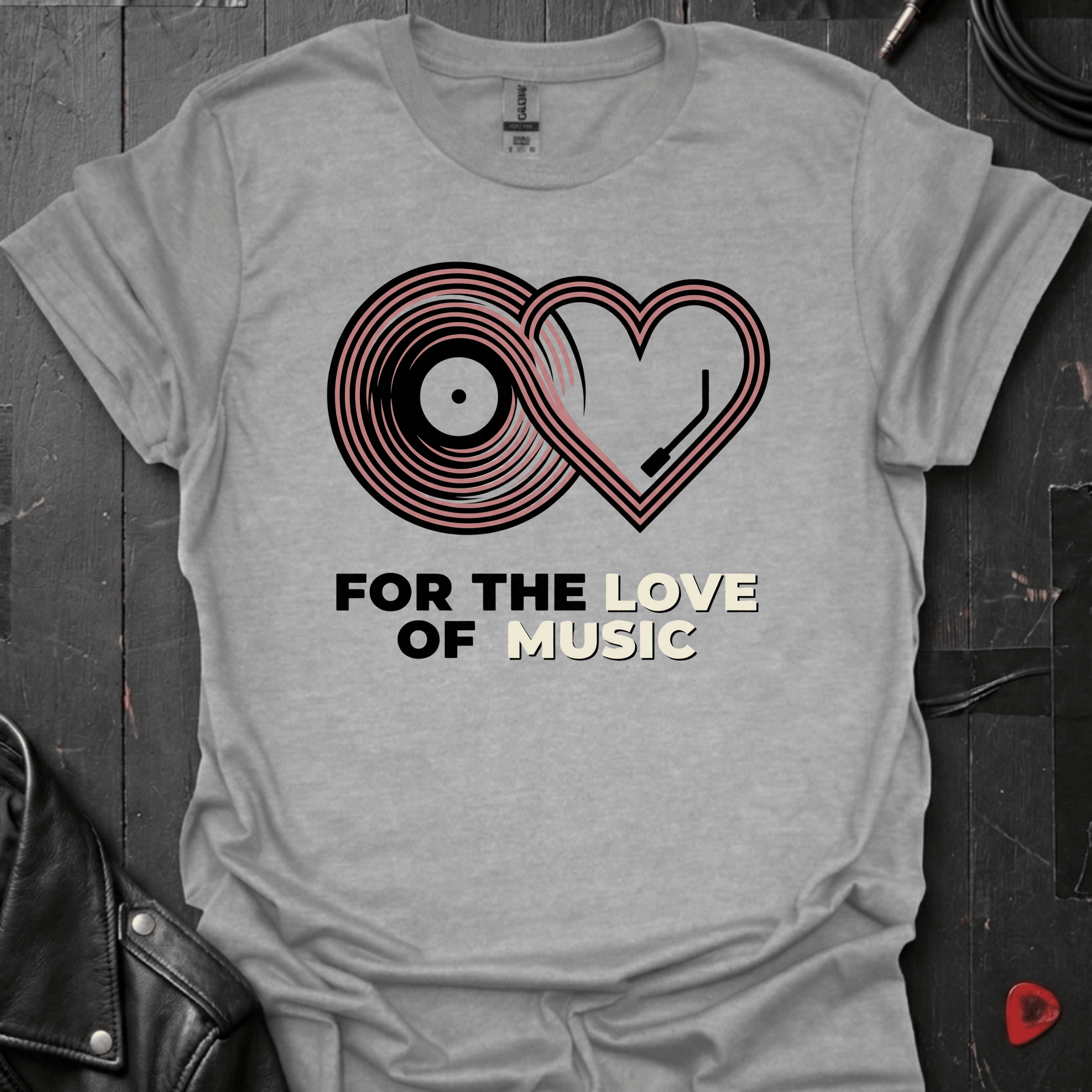Vinyl Love T-Shirt - Sport Grey - T-Shirt
