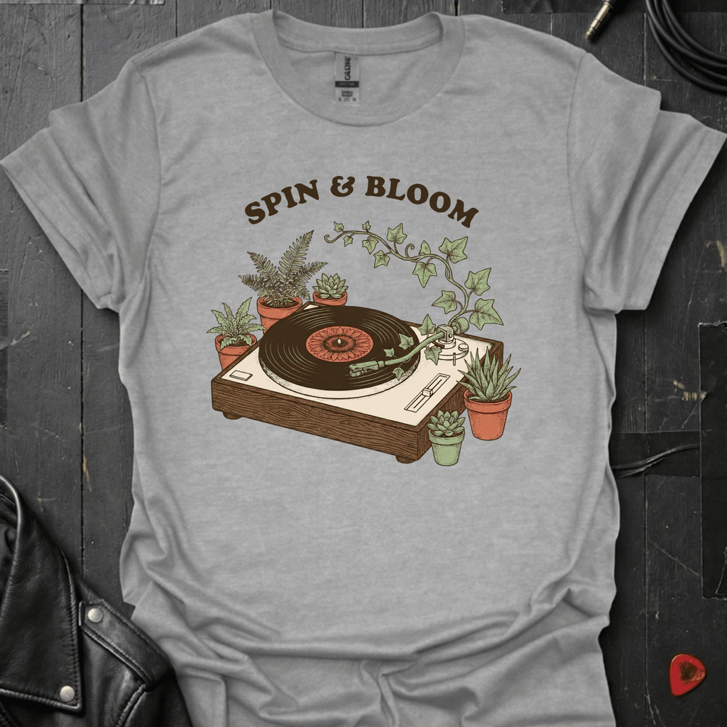 Spin & Bloom T-Shirt - Sport Grey - T-Shirt