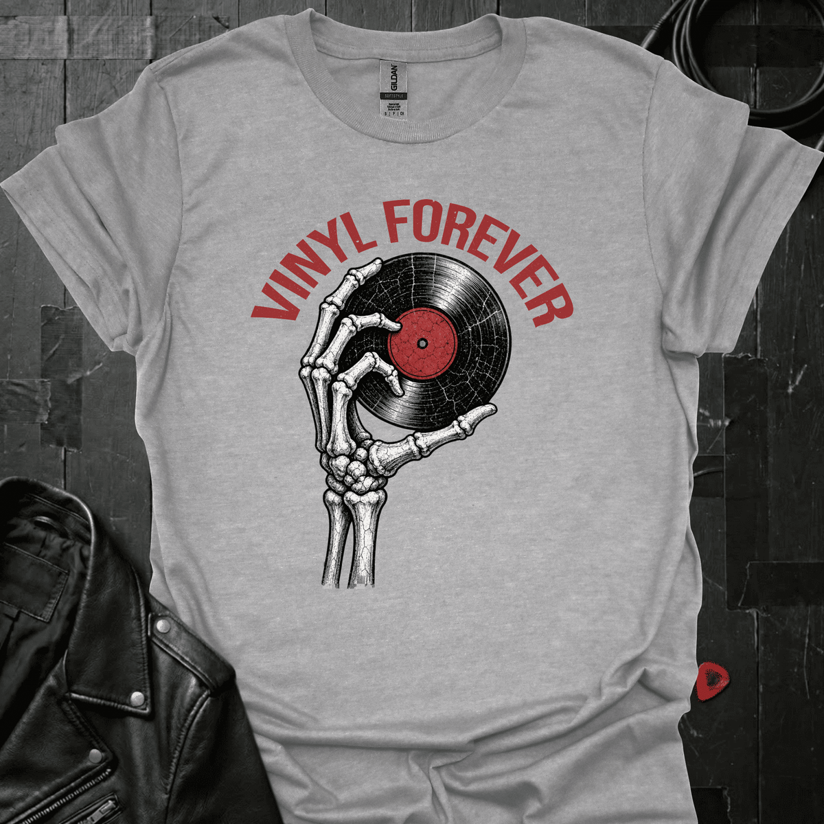 Vinyl Forever T-Shirt - Sport Grey - T-Shirt