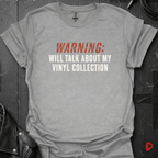 Vinyl Talk Warning T-Shirt - Sport Grey - T-Shirt