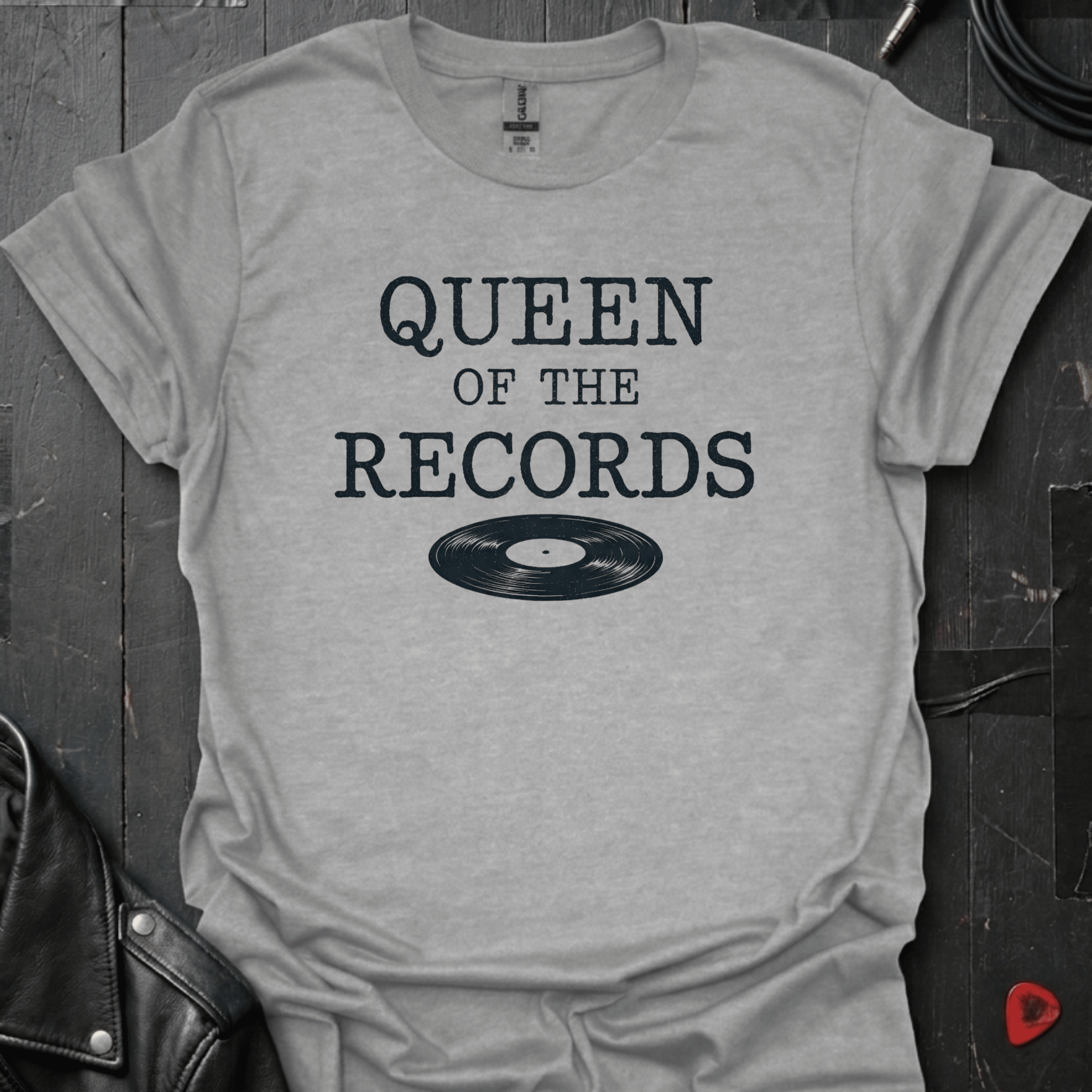 Queen Of The Records T-Shirt - Sport Grey - T-Shirt