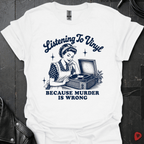 Listening To Vinyl T-Shirt - White - T-Shirt