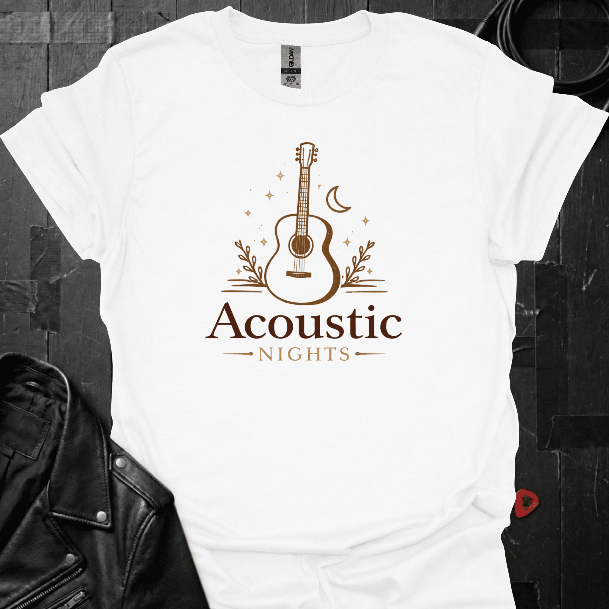 Acoustic Nights T-Shirt - White - T-Shirt