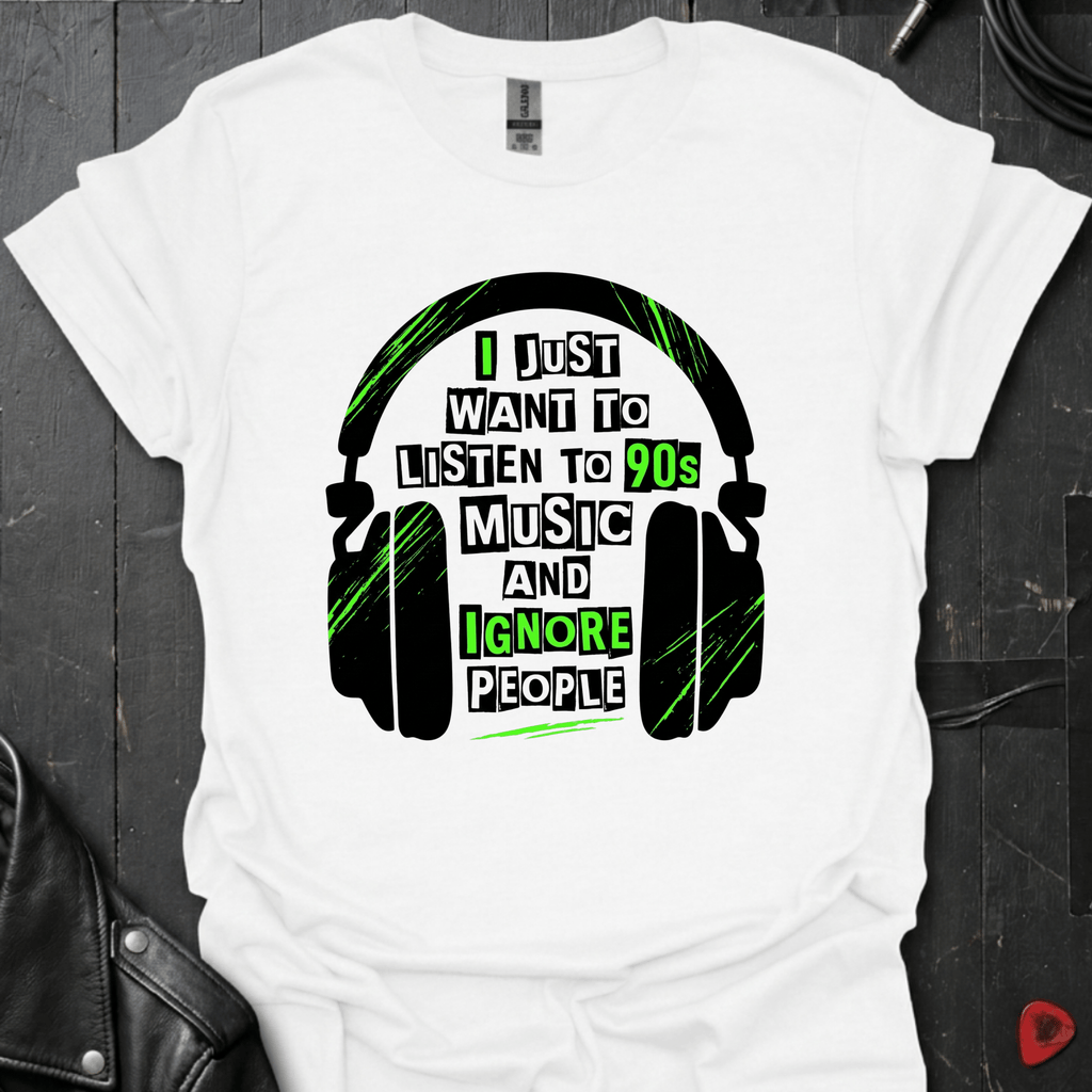 90s Music Only T-Shirt - White - T-Shirt