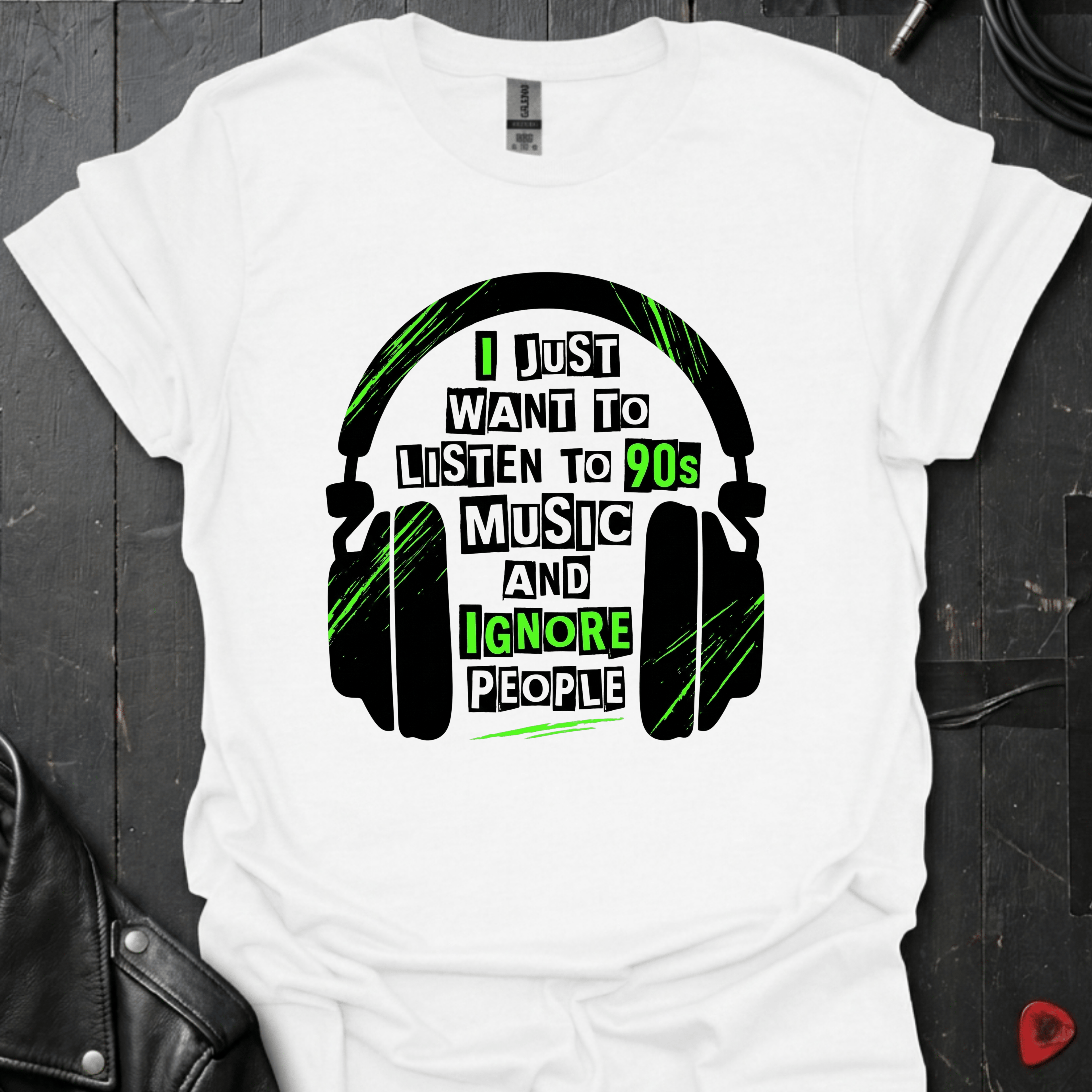90s Music Only T-Shirt - White - T-Shirt