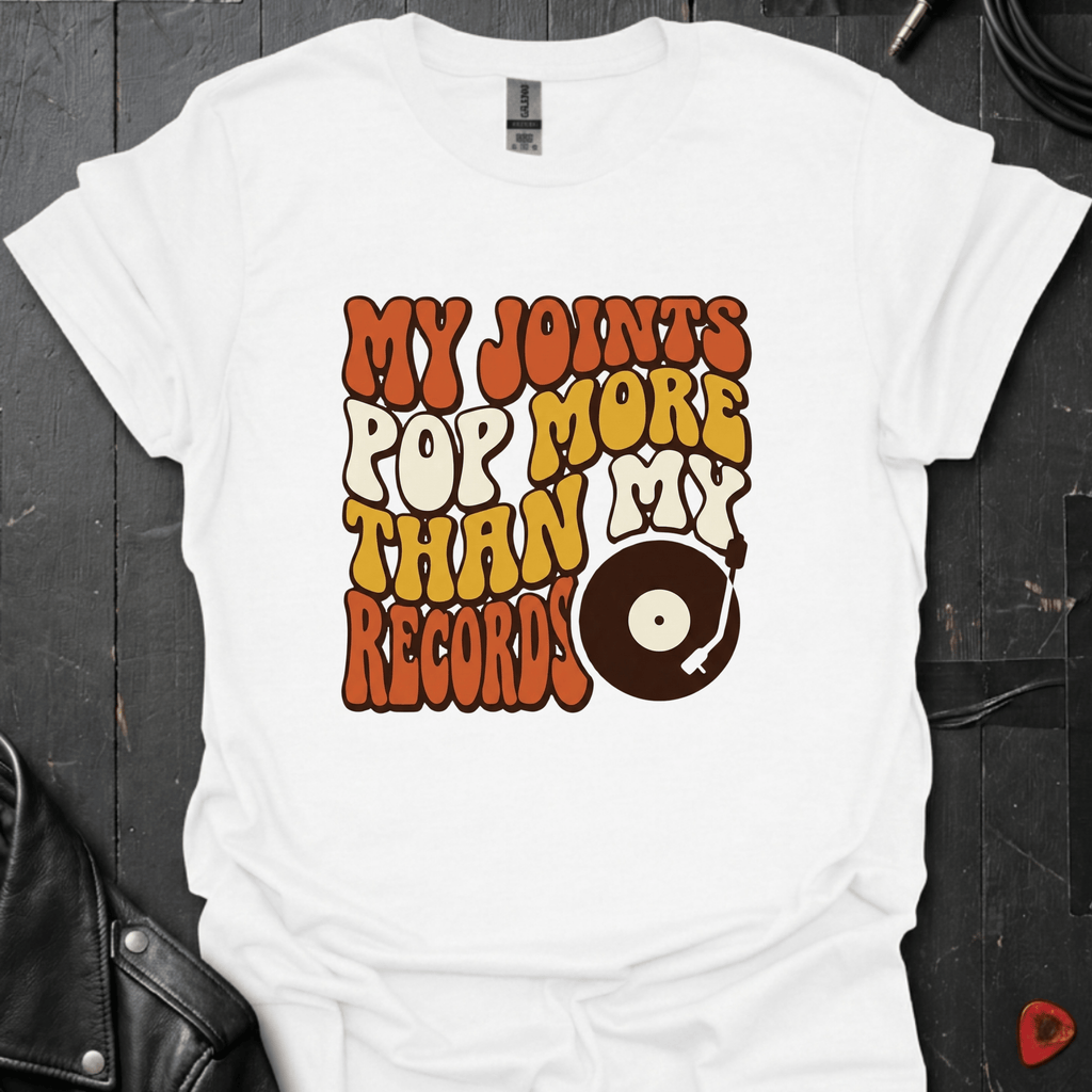 Aging Vinyl Lover T-Shirt - White - T-Shirt
