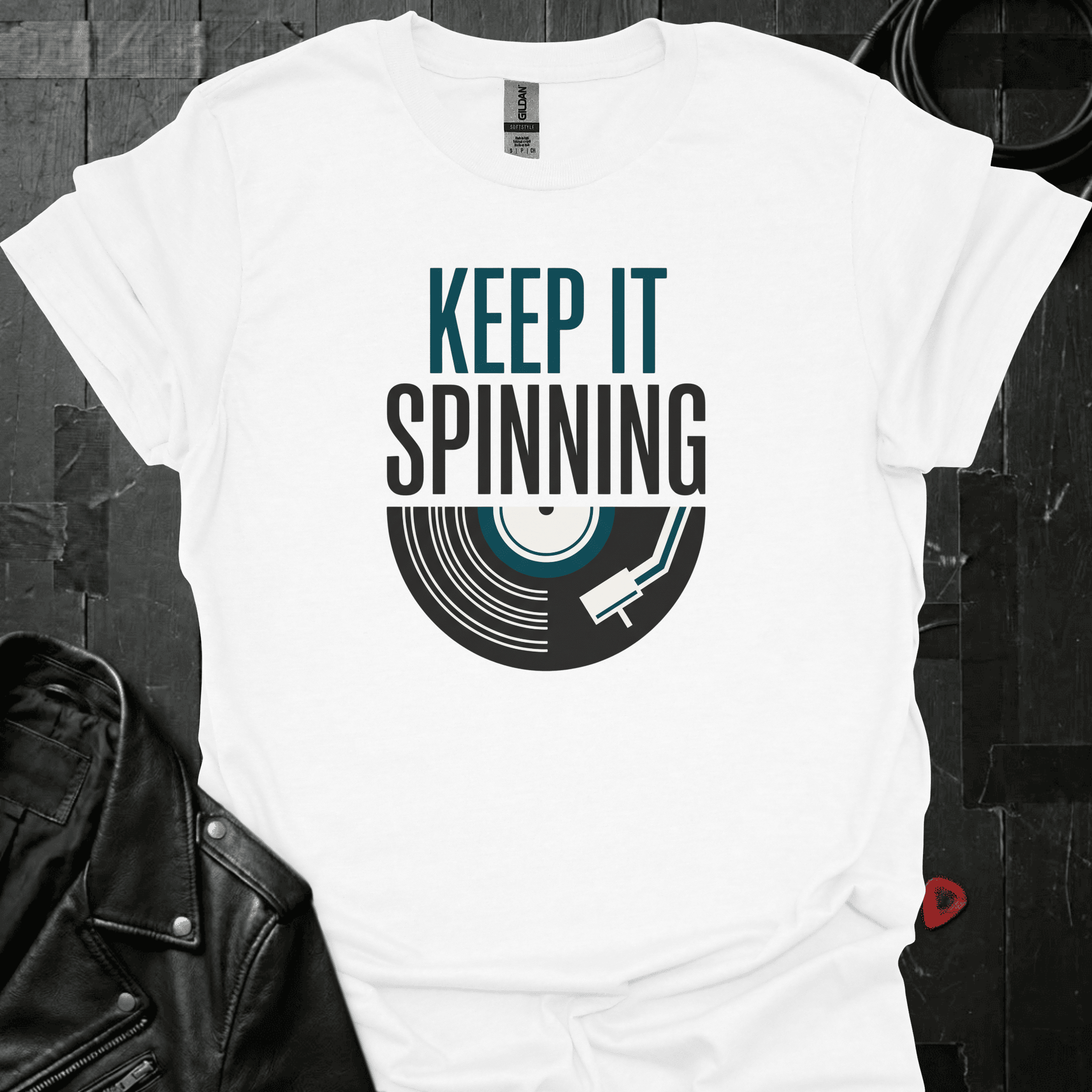 Keep It Spinning T-Shirt - White - T-Shirt