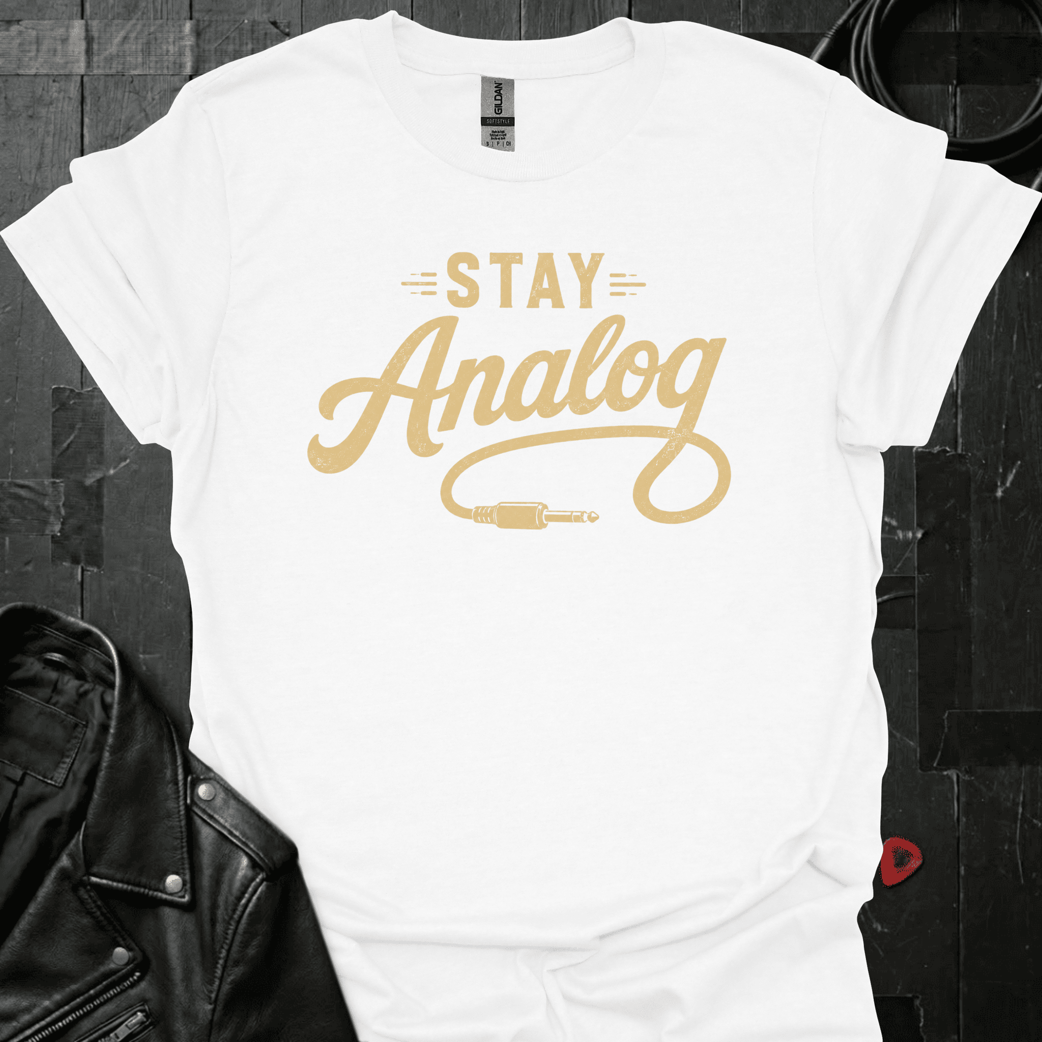 Stay Analog T-Shirt - White - T-Shirt